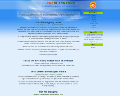 The "Blackzone", "summer edition", July 6, 2008