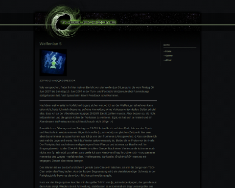 First "real" design for "theblackzone.net", October 2008