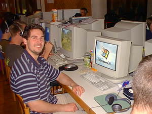 Sascha, rebooting his computer (as so often) ;-)