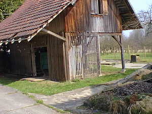 The shed behind the house