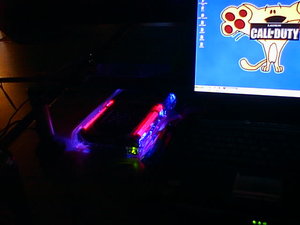 My external hard drive really looks cool in the dark.