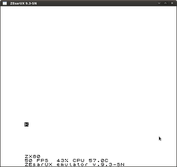 Running in ZX80 emulation mode